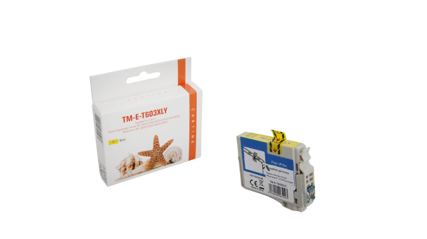 Alternative Tintenpatrone Gelb (hohe Kapazität) ersetzt Epson T603XL Y