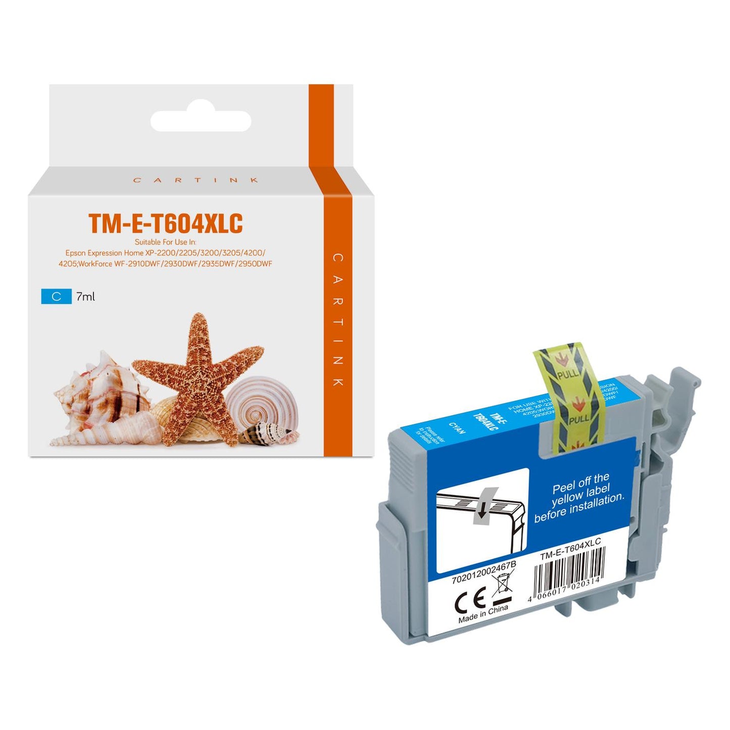 Alternative Tintenpatrone Cyan (hohe Kapazität) ersetzt Epson T604XL C