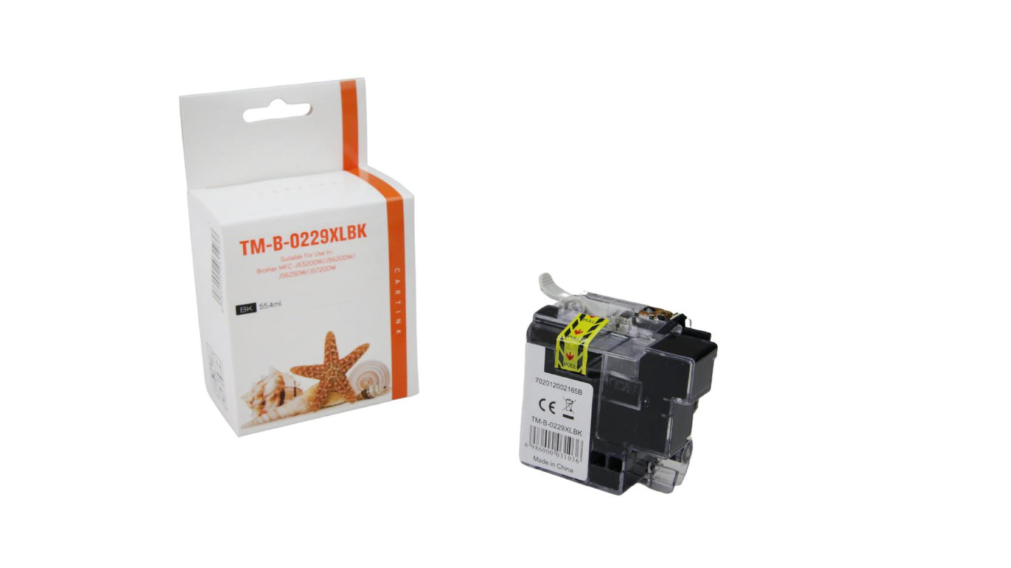 Alternative Tintenpatrone Schwarz (hohe Kapazität) ersetzt Brother LC-229XL BK