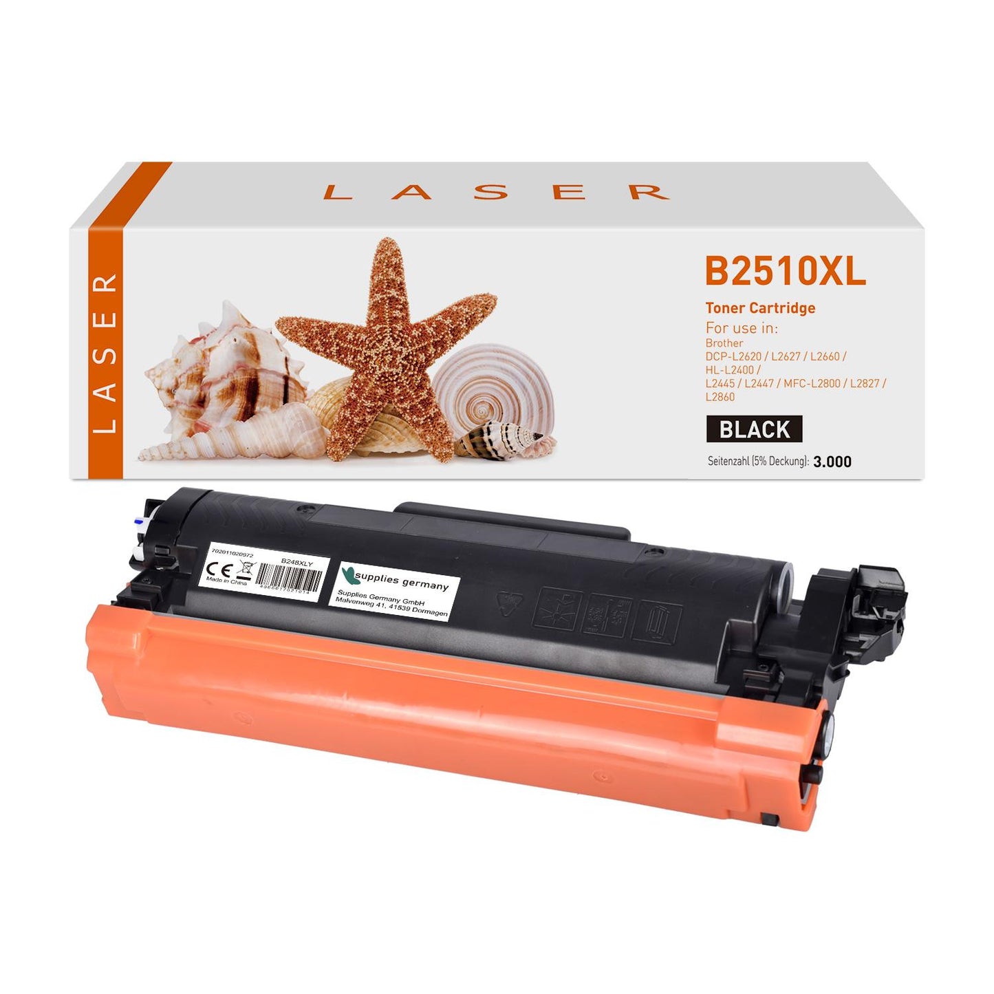 Alternative Tonerkartusche Schwarz ersetzt Brother TN-2510 XL