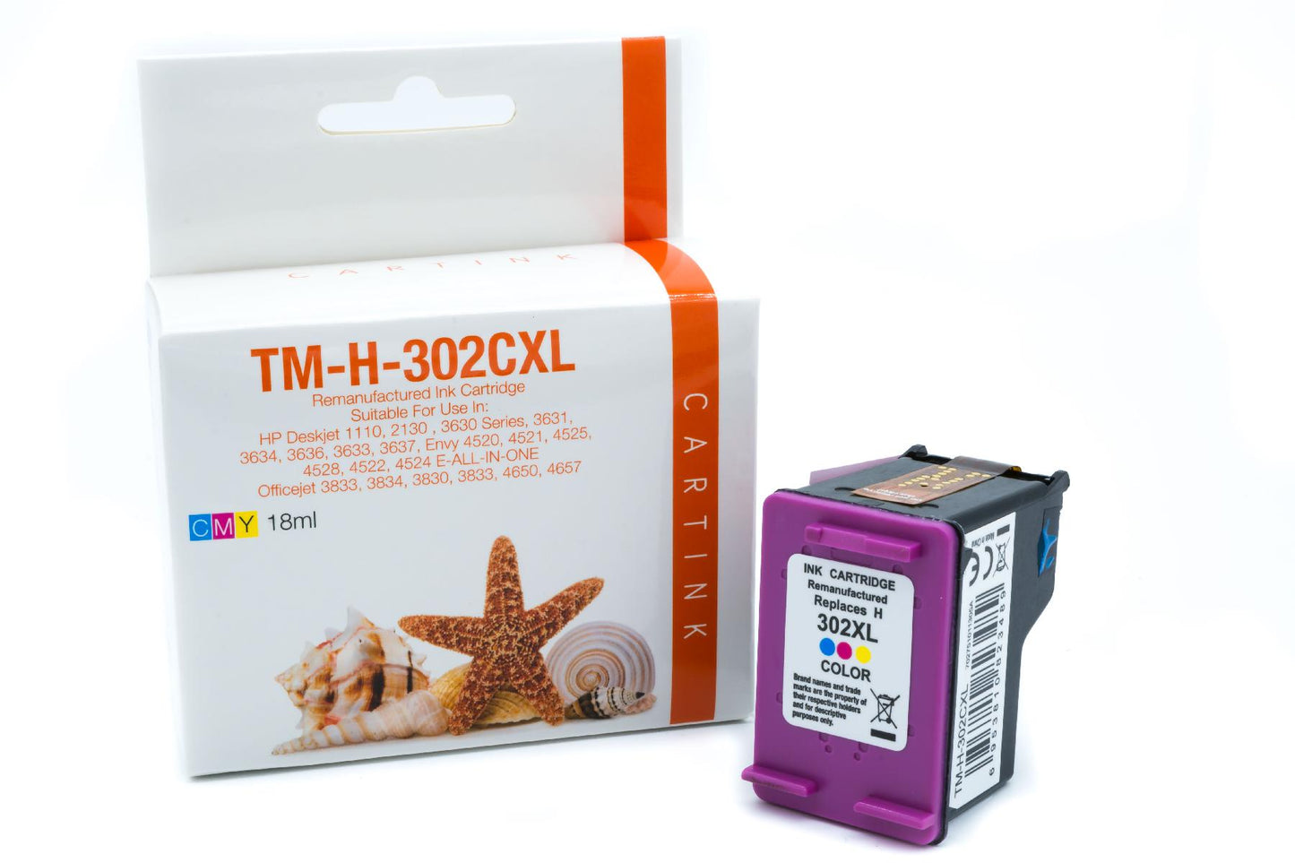 Recycelte Tintenpatrone farbig zu HP 302XL Color