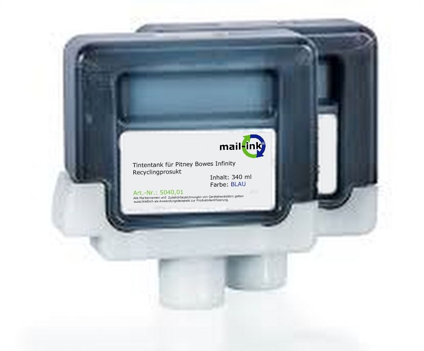 Frankierpatronenset Blau für Pitney Bowes DM Infinity - Recyclingprodukt